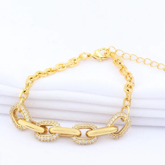 14k gold diamond bracelet - Picture 7 of 8
